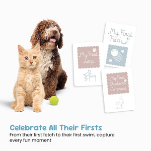 Pet Milestone Cards – Celebrate Key Moments with Your New Pet, Adoption & Growth Keepsake for Dogs and Cats, Perfect Gift for Pet Parents