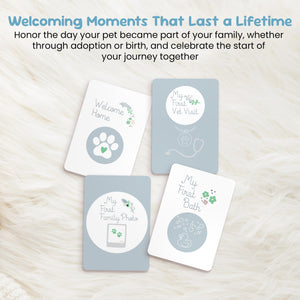 Pet Milestone Cards – Celebrate Key Moments with Your New Pet, Adoption & Growth Keepsake for Dogs and Cats, Perfect Gift for Pet Parents