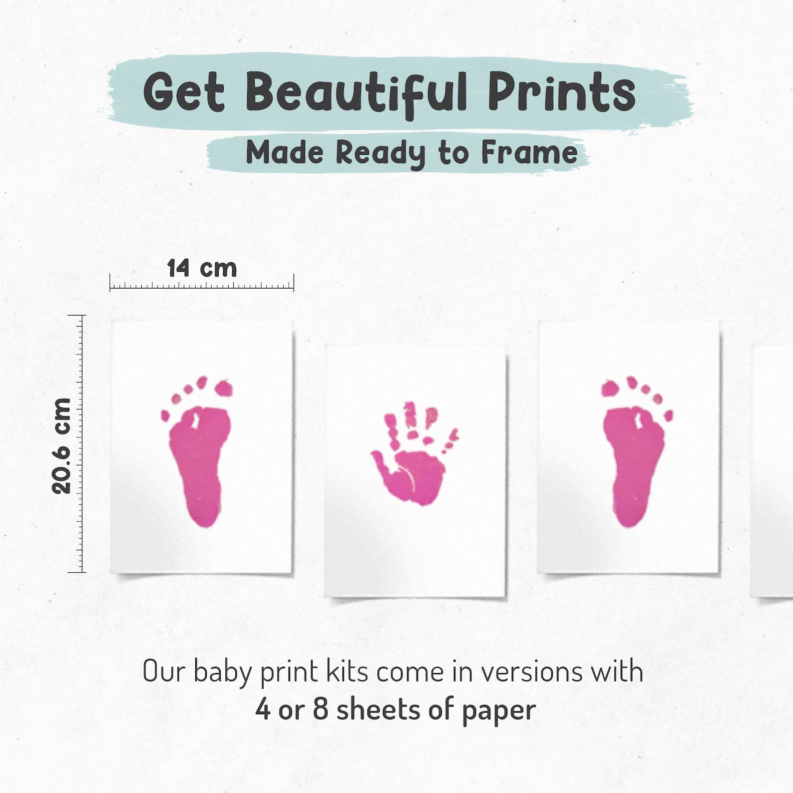 Inkless Baby Hand and Foot Print Wipe Kit