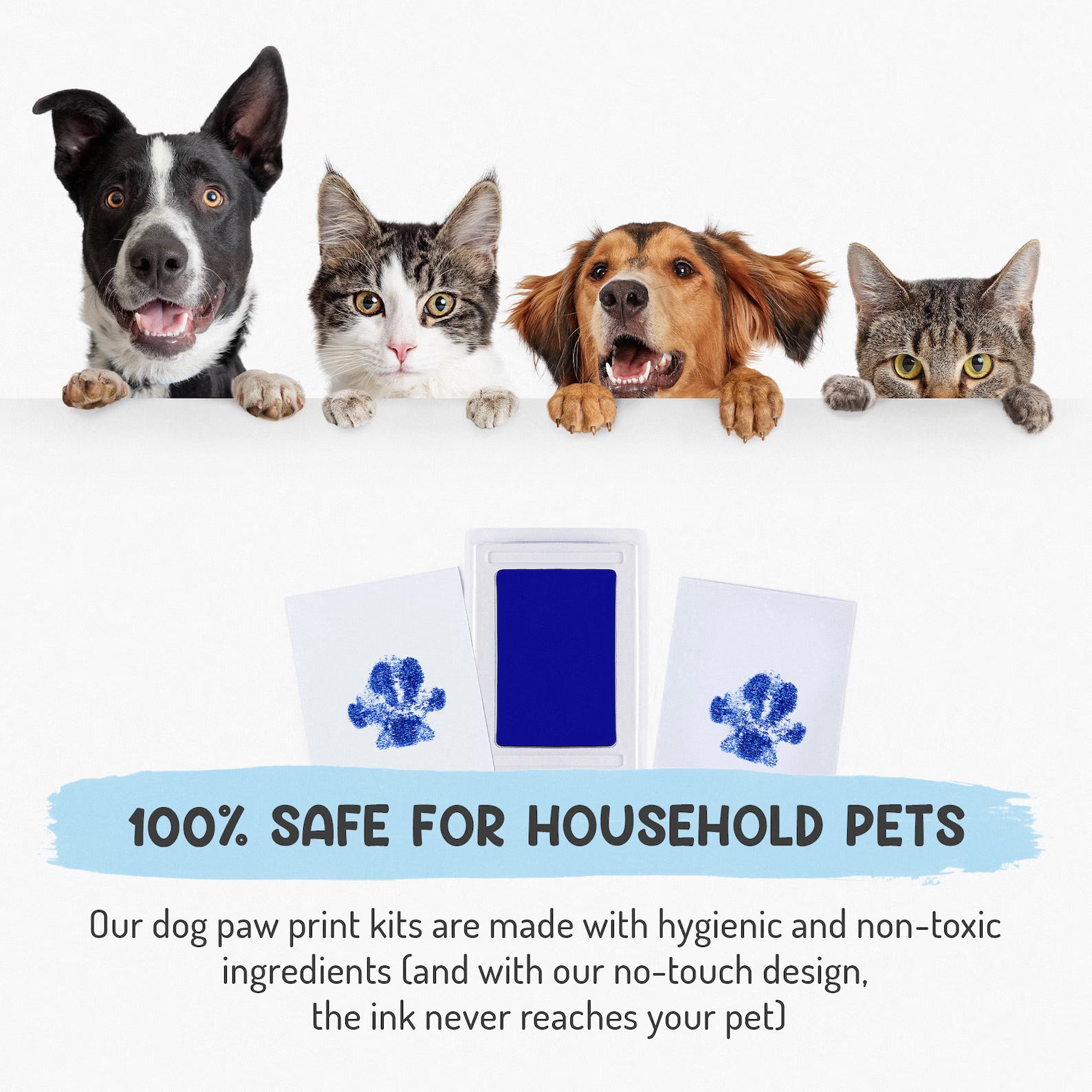 Forever Fun Times Easy-Clean Pet Paw Print Kit | Get Hundreds of Prints from One Low-Cost Paw Print Kit | 100% Safe and Pet-Friendly | No-Mess Paw PR