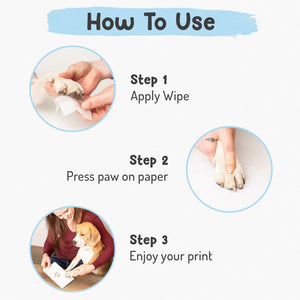 Inkless Pet Paw Print Wipe Kit