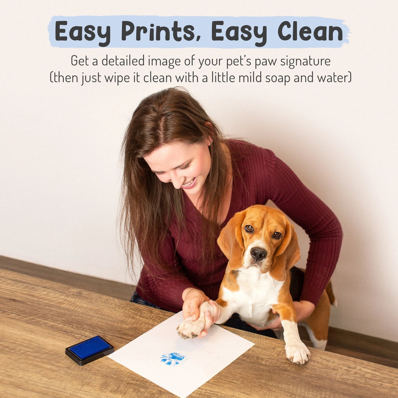  FUR GIFT Paw Print Stamp Pad, 100% Pet Safe Kit, No-Mess Ink  Pad, Imprint Cards, Pet Memorial Keepsake, Dogs, Cats, Small Pets, Pet  Owner, Pet Memory Project, Nose Print (Small-Medium) 
