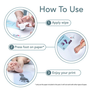 Inkless Baby Hand and Foot Print Wipe Kit